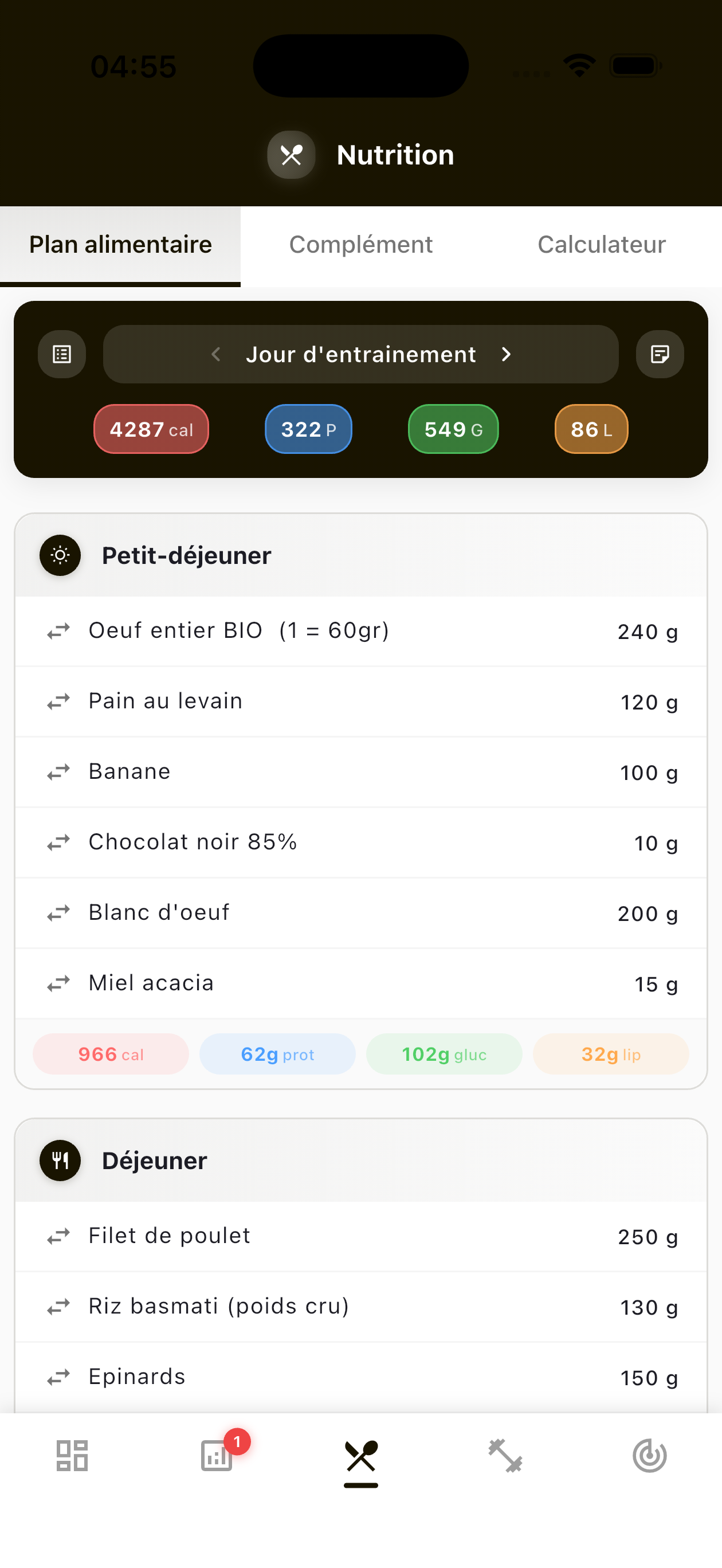 Application nutrition